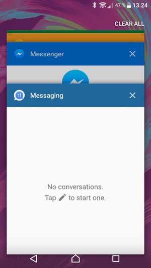 Select CLEAR ALL to close all running apps
