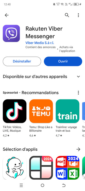 Sélectionnez Ouvrir