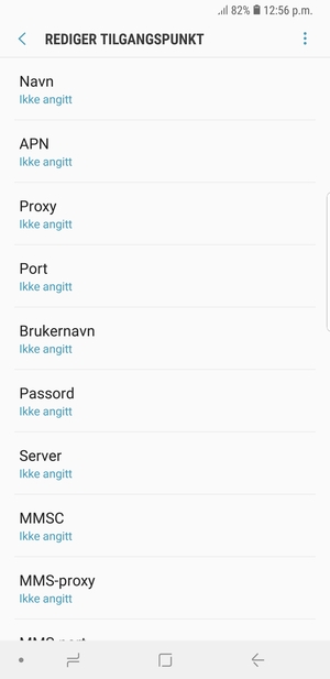 Skriv inn internett-informasjon