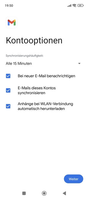 Wählen Sie Weiter