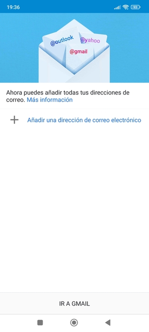 Seleccione Añadir una dirección de correo electrónico