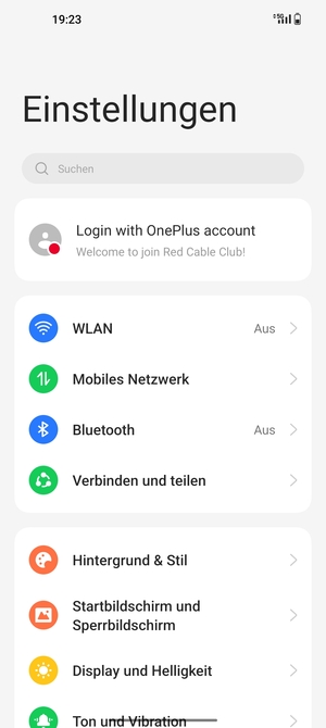 Wählen Sie Mobiles Netzwerk