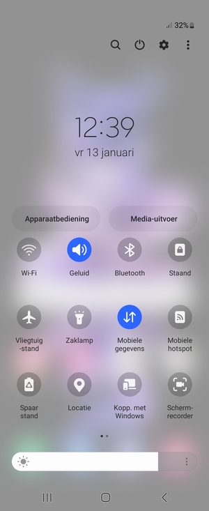 Selecteer de Menu-knop