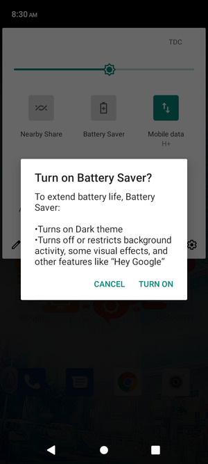 Select TURN ON