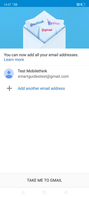 Select TAKE ME TO GMAIL