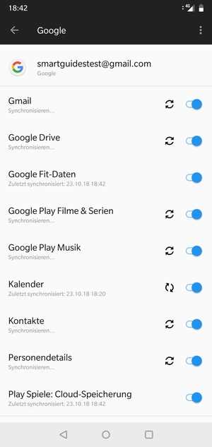 Ihre Daten werden synchronisiert
