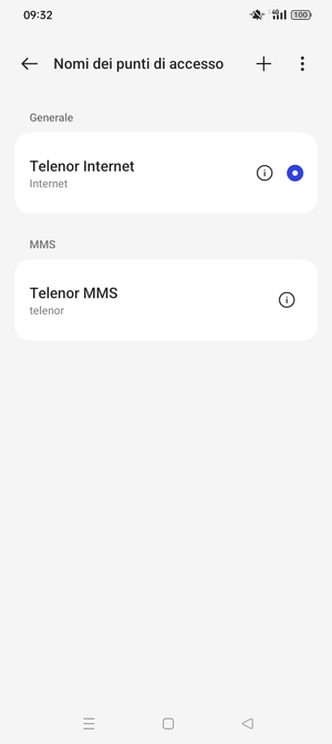 Seleziona il tasto Menu