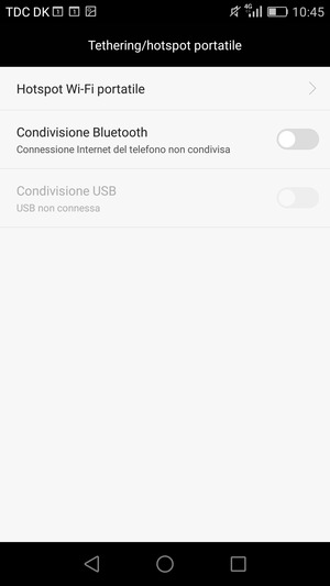 Seleziona Hotspot Wi-Fi portatile