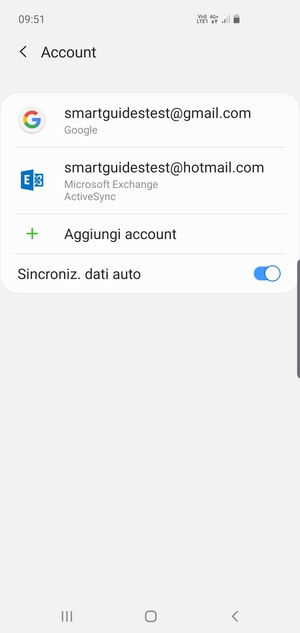Seleziona il tuo account Google