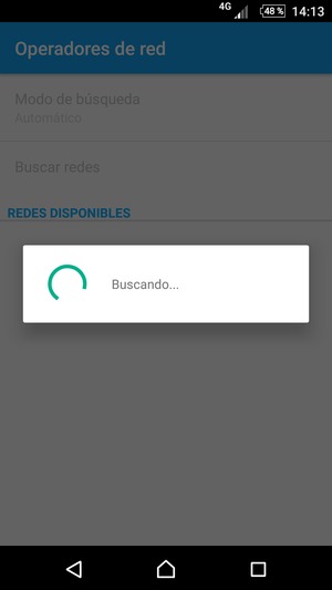 Espere a que la búsqueda termine