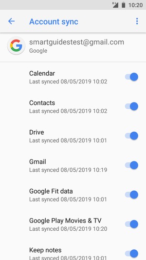 Make sure Contacts is selected
