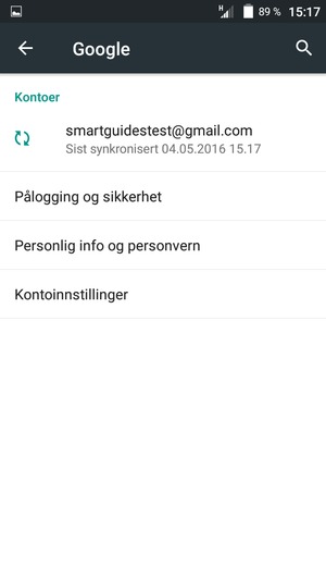 Velg kontoen din