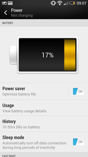 Turn on Power saver