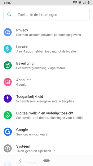 Scroll naar en selecteer Systeem