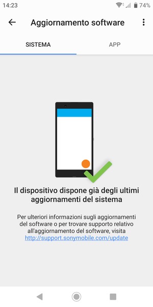 Seleziona il tasto Menu