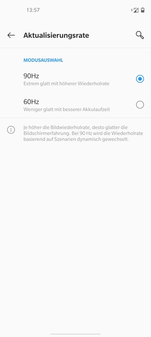Wählen Sie 60hz