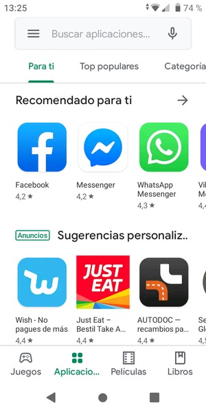 Seleccione la barra de Búsqueda