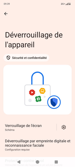 Votre téléphone est maintenant sécurisé par un écran de verrouillage