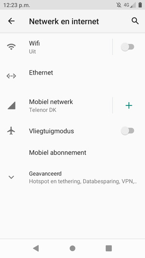 Selecteer Wifi