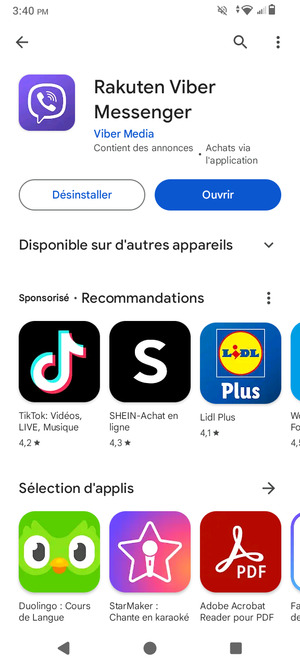 Sélectionnez Ouvrir