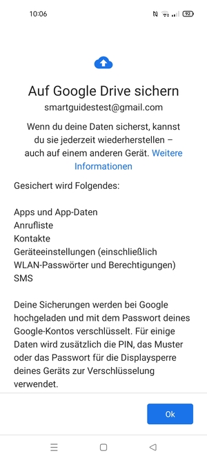 Wählen Sie OK