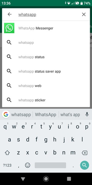 Enter the app name and select Search