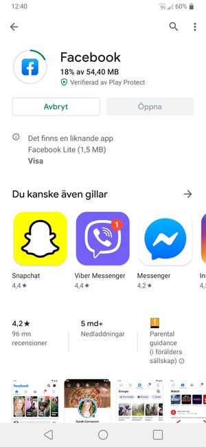 Vänta på att installationsprocessen avslutas