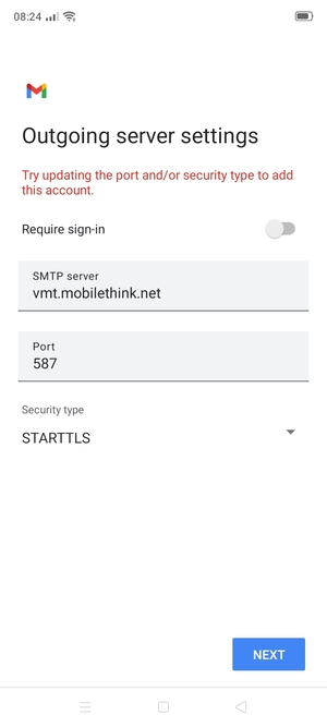 Select Security type