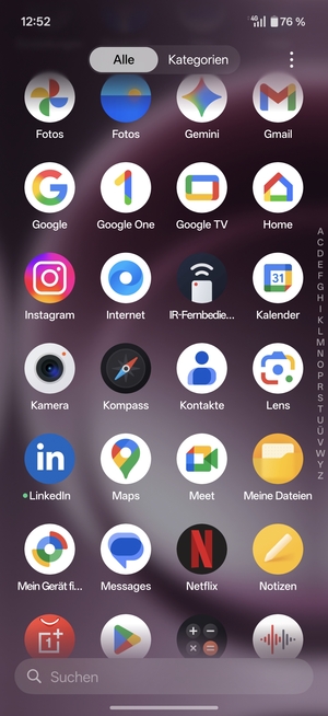 Scrollen Sie und wählen Sie Kontakte