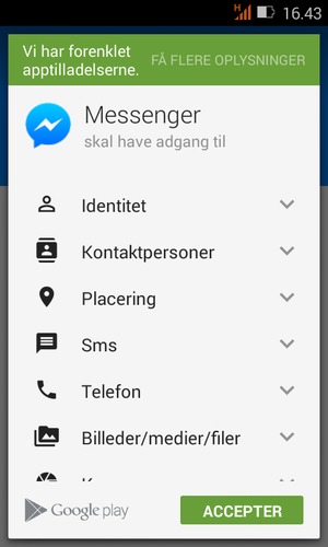 Vælg ACCEPTER