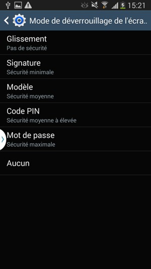 Sélectionnez Modèle