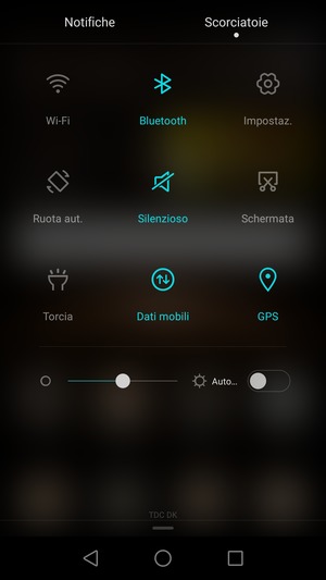 Disattiva Bluetooth e GPS