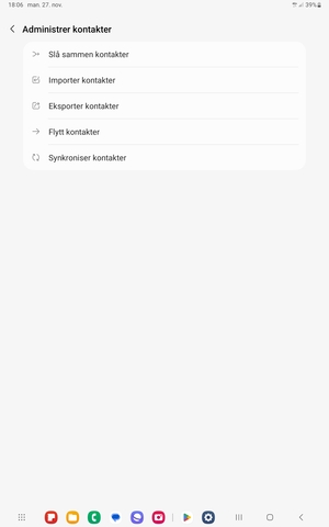 Velg Importer kontakter