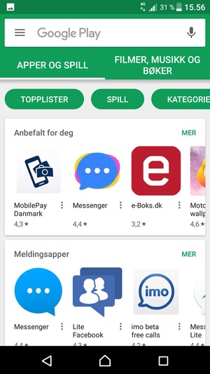 Velg søkefelt