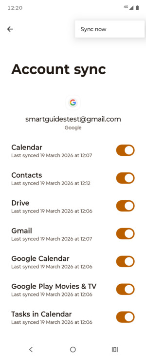Select Sync now