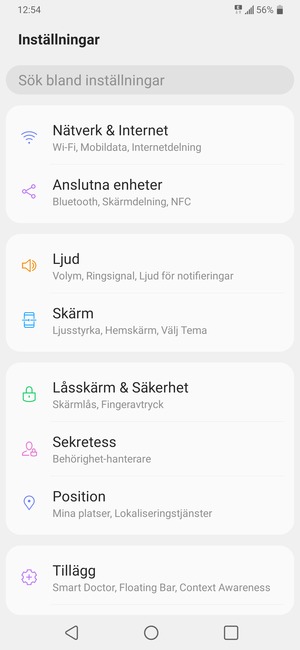 Välj Nätverk & Internet