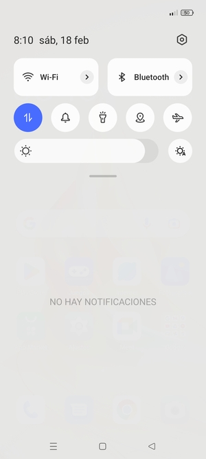 Deslice hacia abajo el menú superior de nuevo