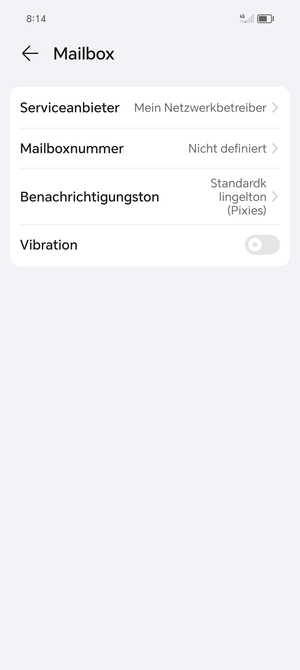 Wählen Sie Mailboxnummer
