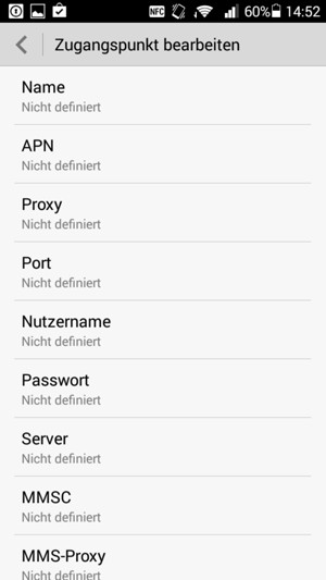 Geben Sie Internet-Informationen ein