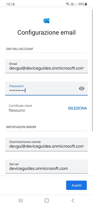 Inserisci la tua password