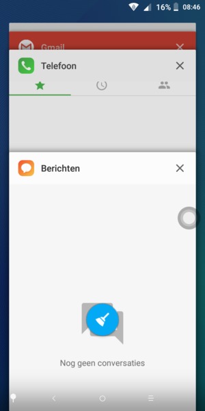 Selecteer het Verwijderen-pictogram om alle actieve apps te sluiten