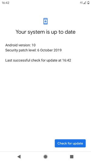 If your phone is up to date, you will see the following screen