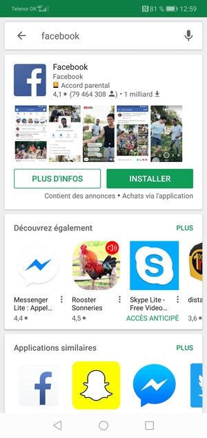 Sélectionnez l'appli