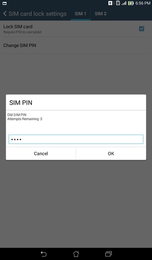 Enter your Old SIM PIN and select OK