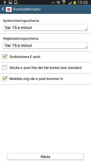 Välj Nästa