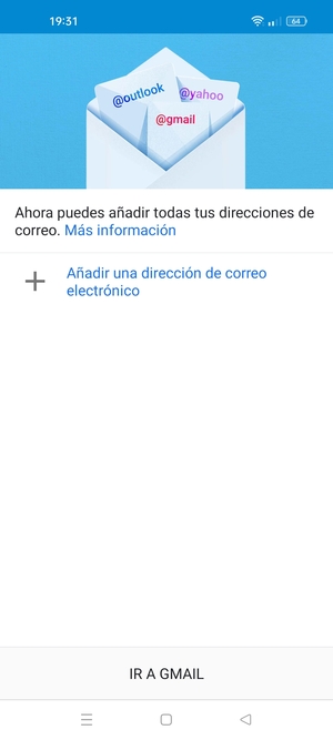 Seleccione Añadir una dirección de correo electrónico