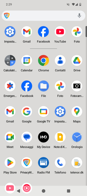 Seleziona Impostazioni