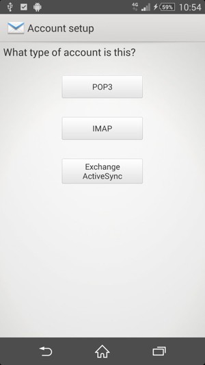 Select POP3 or IMAP