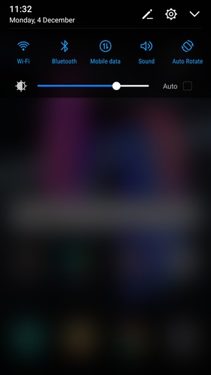 Select the v button