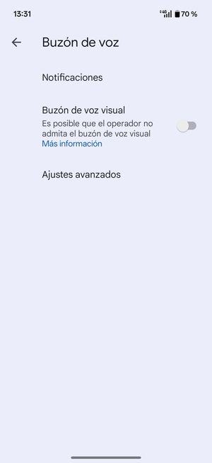 Seleccione Ajustes avanzados